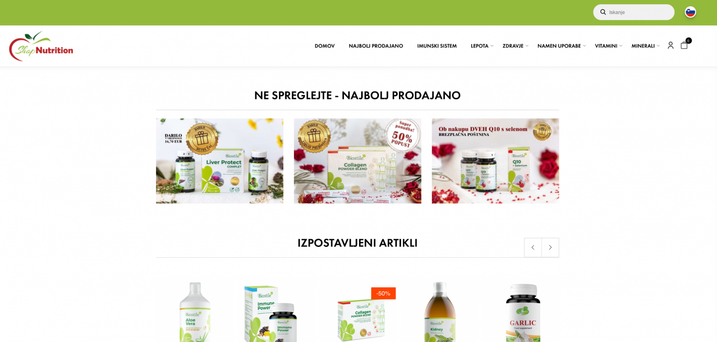 Shop nutrition